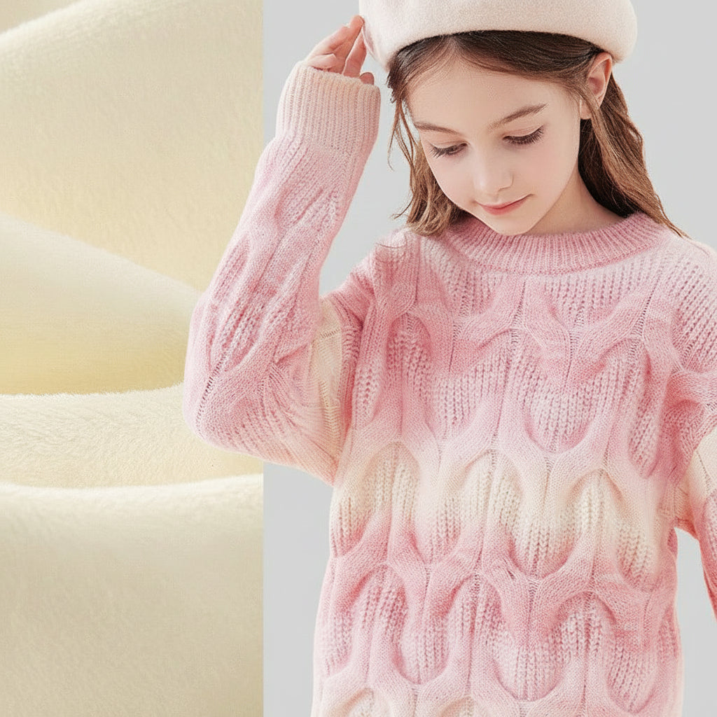 Suéter grueso y cálido de moda para niñas