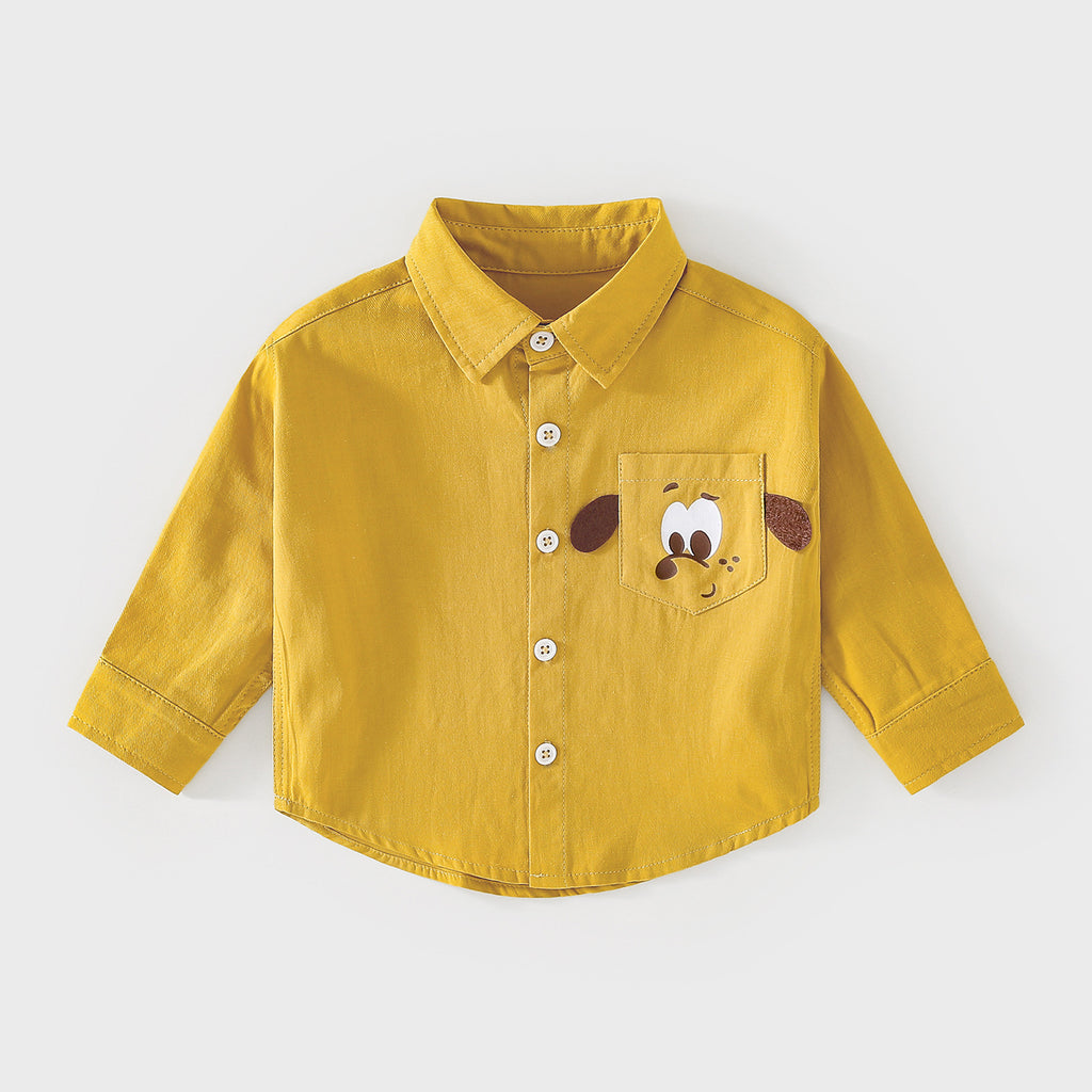 Camisa de bebé de algodón puro con dibujos animados lindos