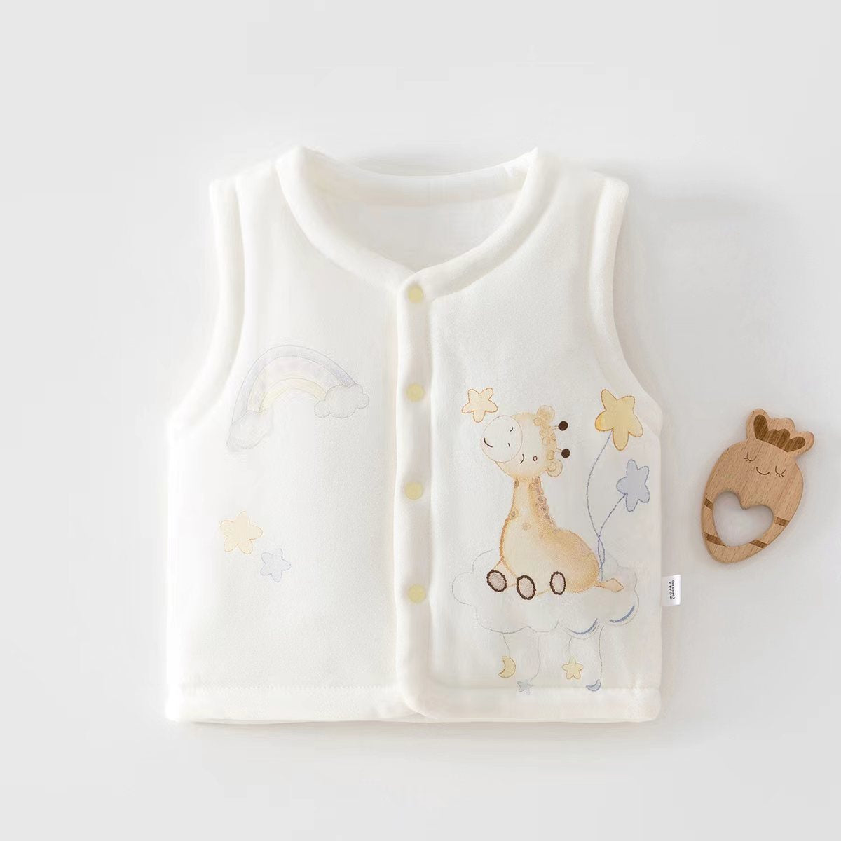 Baby-Freizeitweste, dick und warm, mit Cartoon-Motiven