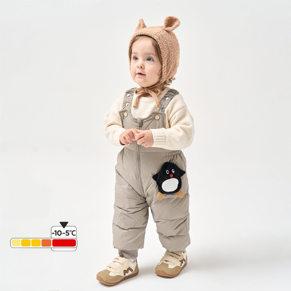 Pantalones gruesos y cálidos con dibujos animados para bebés y niños pequeños